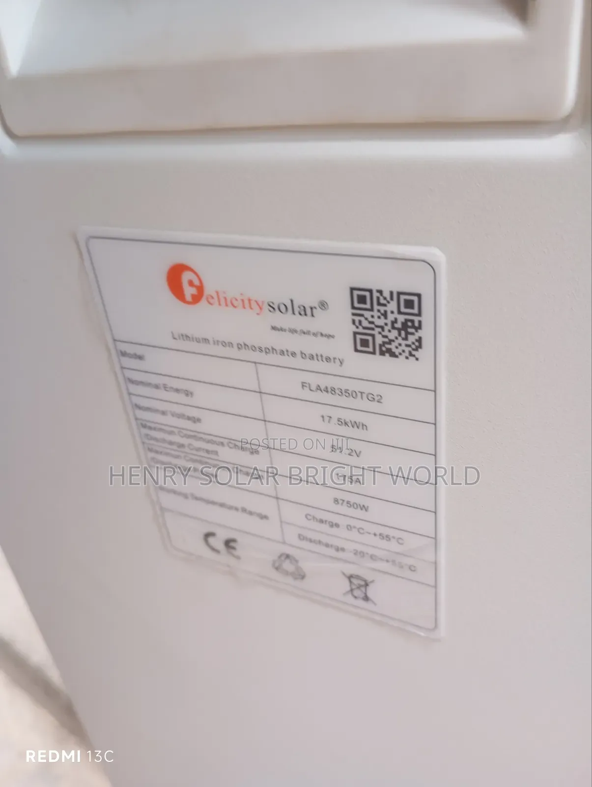 Felicity 17.5kwh 51.2v Lithium Battery