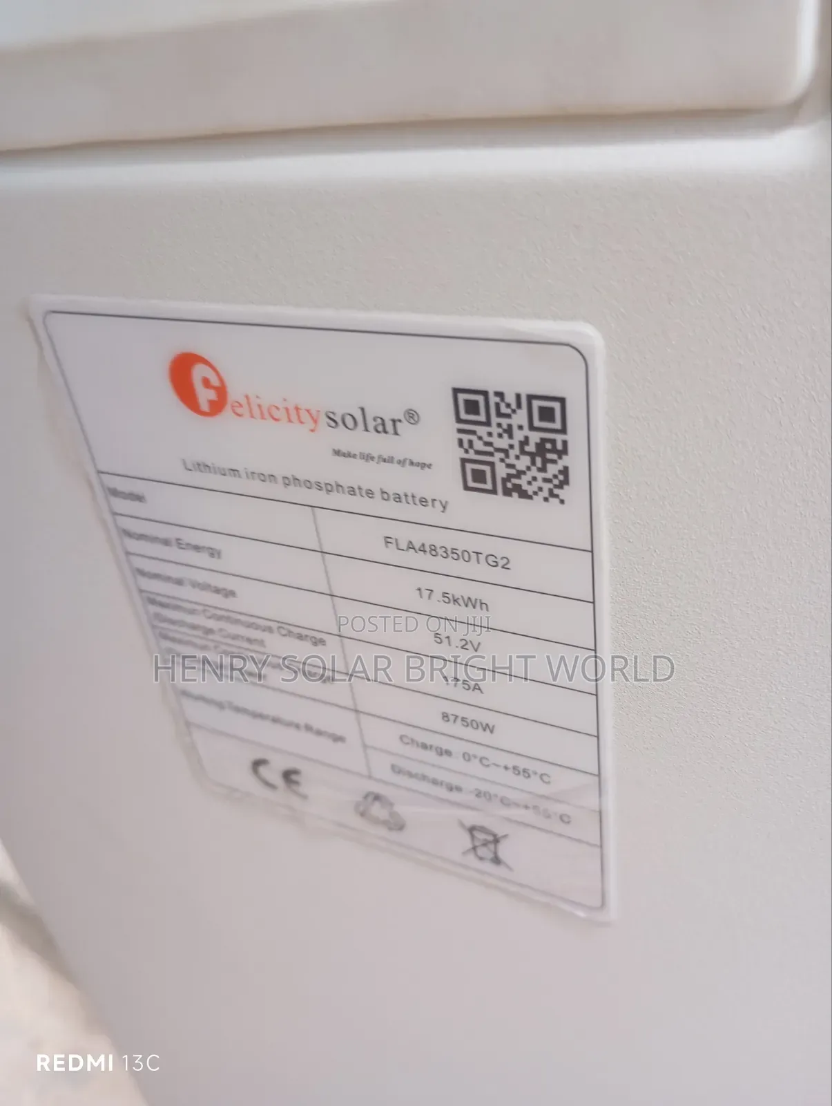 Felicity 17.5kwh 51.2v Lithium Battery