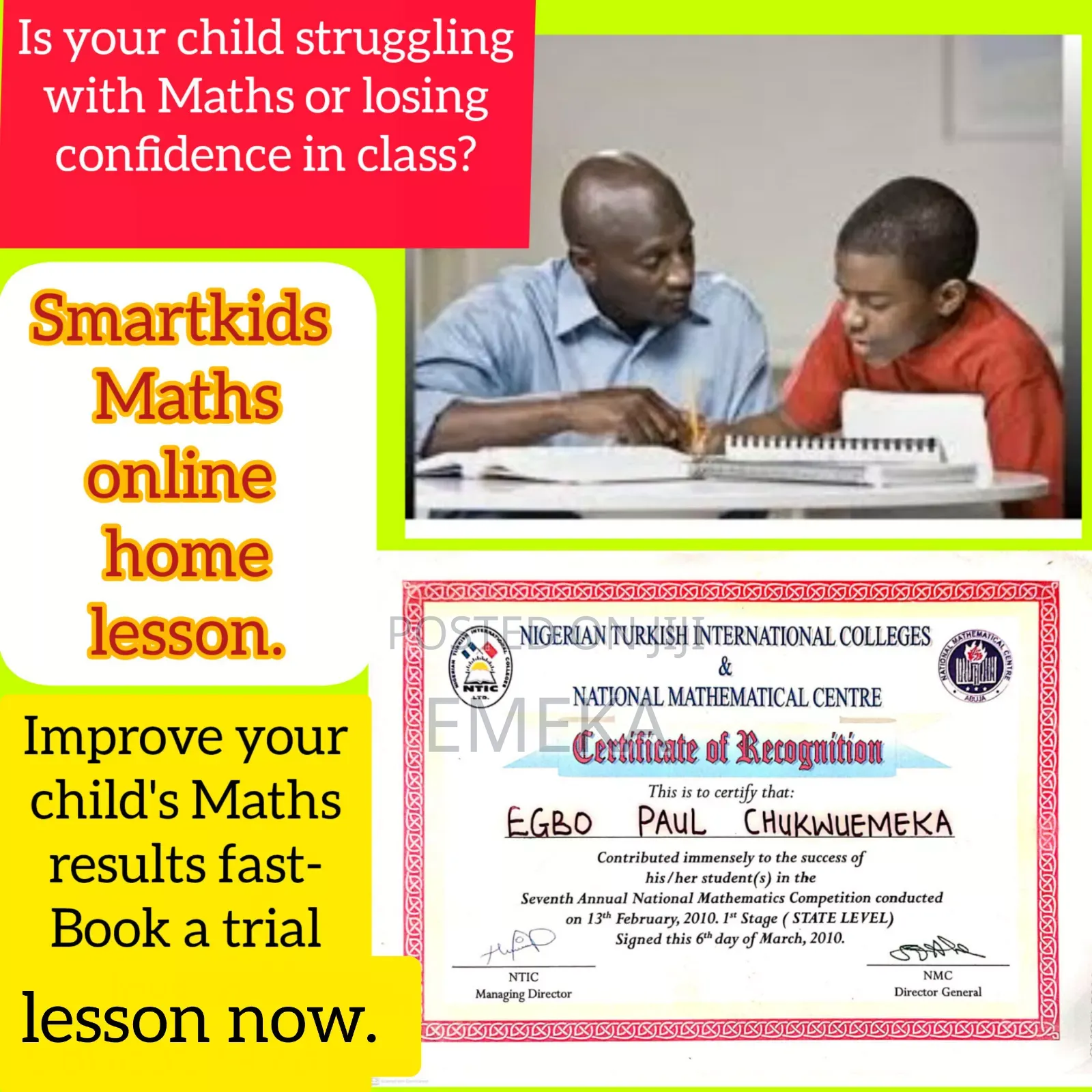 Smartkids Maths Online Home Lesson