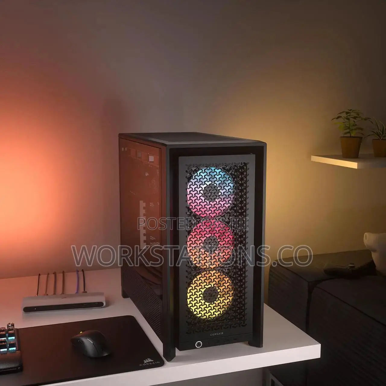 Corsair Frame 4000d Rs Argb Mid-Tower E-Atx Desktop Case (Black)