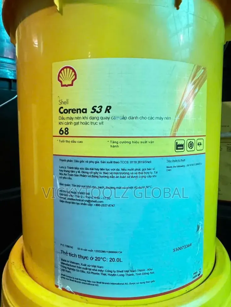 Shell Corena S3 R 68 Air Compressor Oil 20l - VICKYTOOLZ GLOBAL ...