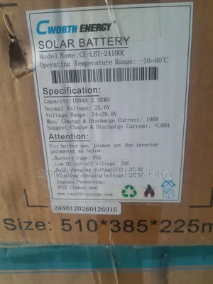 Original 2.5kwh Lithium Battery 24v Cworth