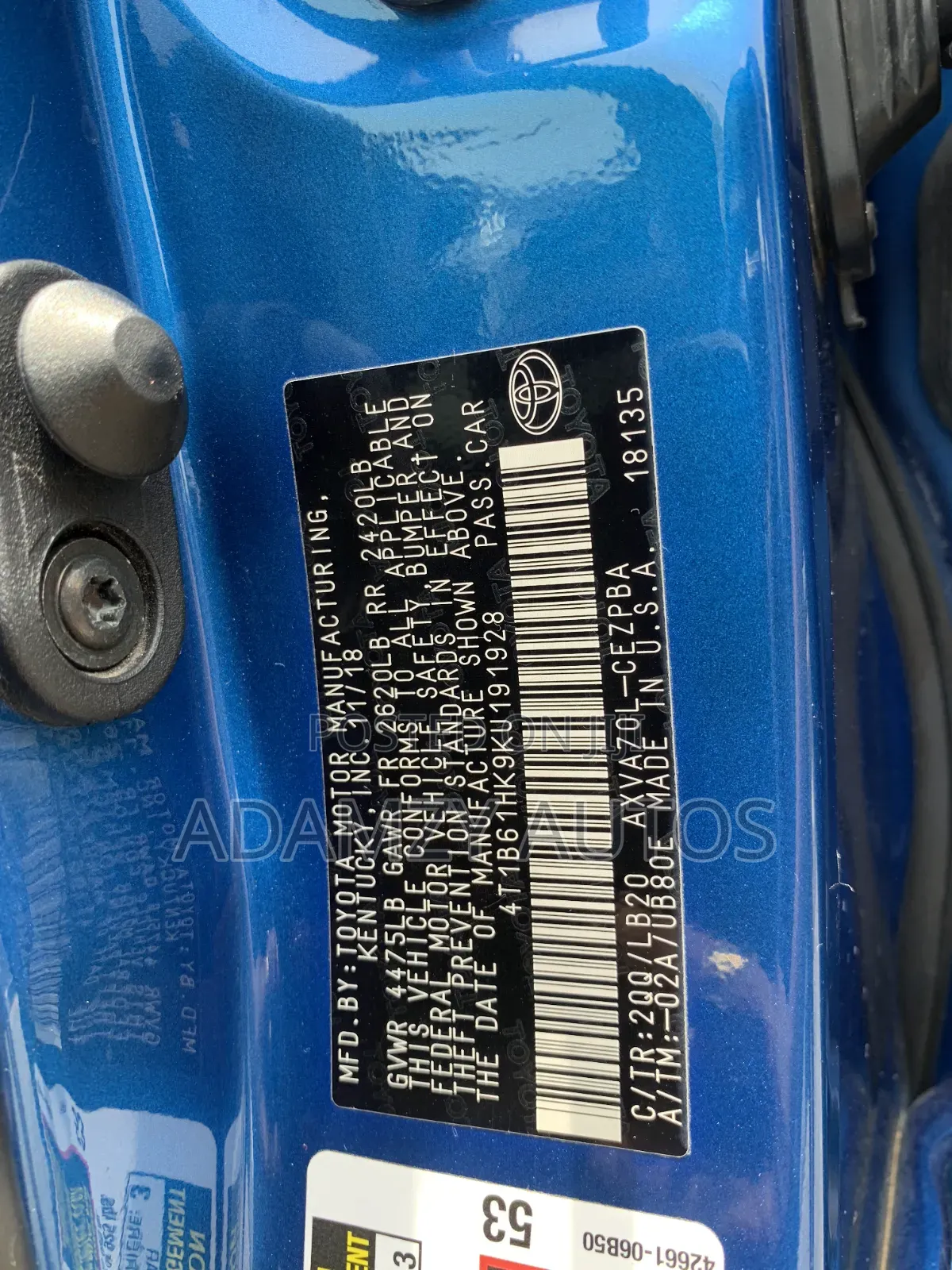 Toyota Camry 2019 Blue