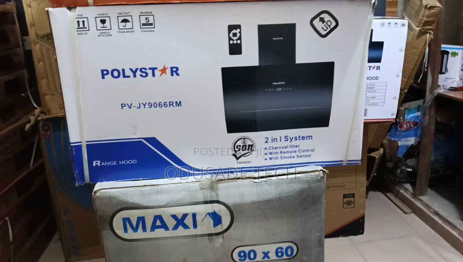 Remote-Controlled Polystar Pv-Jy9066rm 90cm Rangehood