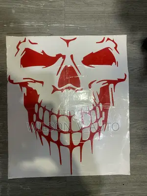 Red Skull Car Body Sticker / Bonnet Decal