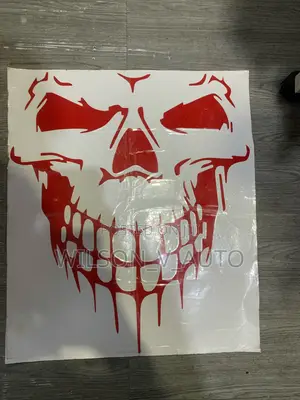 Red Skull Car Body Sticker / Bonnet Decal