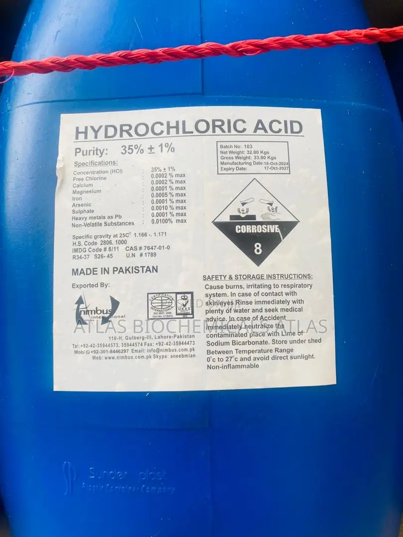Hydrochloric Acid (Hcl)