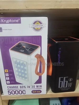 50000mah Power Bank With Led Light | Fast Charging (22.5w Pd)