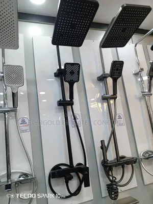 Black Shower Mixer With Complete Accessories