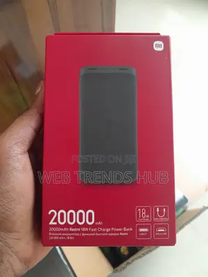 Original Redmi 20,000mah Fast Charge Power Bank (18w Quick Charge)