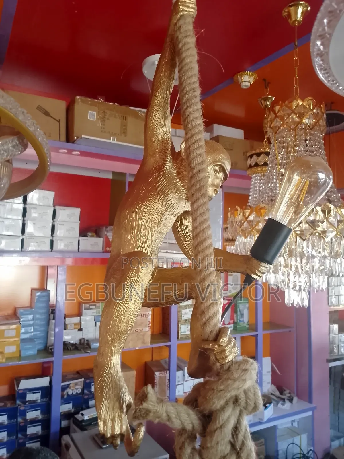 Luxury Monkey Pendant Light (Decorative Hanging Lamp)