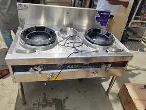 Foreign Used Commercial 2-Burner Chinese Restaurant Wok Gas Stove