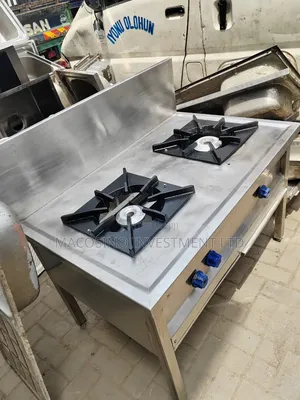 Foreign Used Stainless Steel Industrial Two-Burner Gas Stove