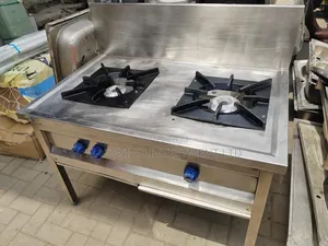 Foreign Used Stainless Steel Industrial Two-Burner Gas Stove
