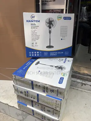 Hantem 16 Inch Ac/Dc Solar Rechargeable Fan