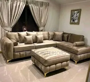 Beautiful L Shape Sofa With Single.