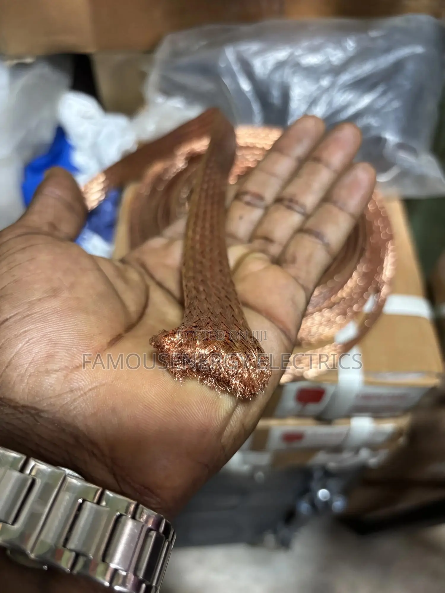 Flat Copper Braid Ground Strap