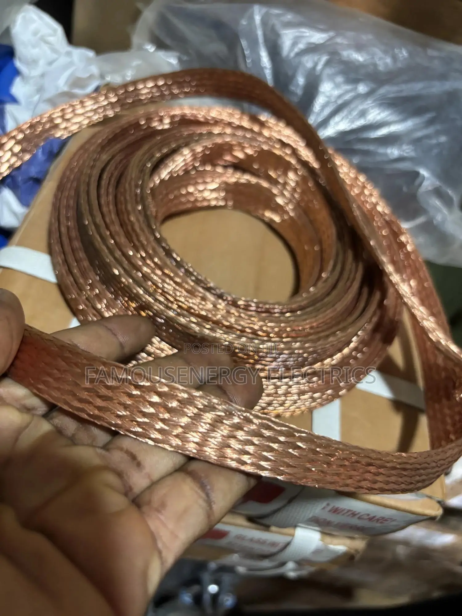 Flat Copper Braid Ground Strap