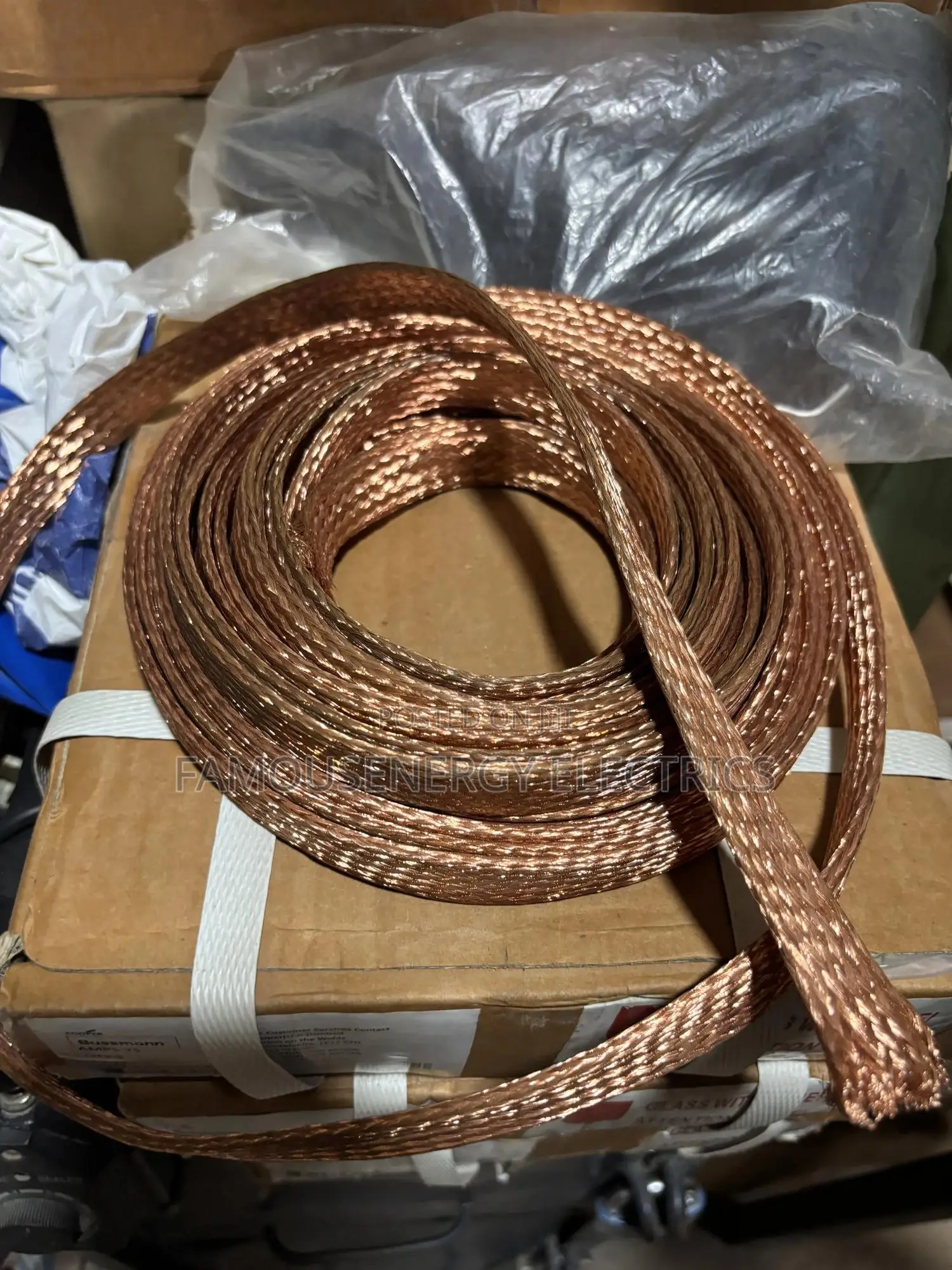 Flat Copper Braid Ground Strap