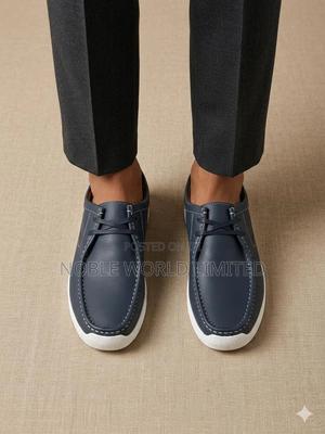 Clarks Leather White Sole Loafers Abl