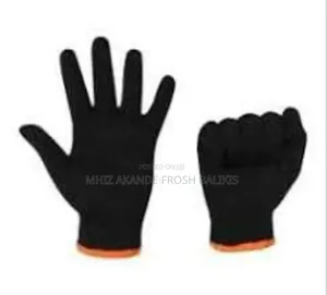 Black Cotton Hand Gloves 12 Pairs