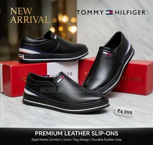 Tommy Hilfiger Black Leather Shoes Abl 5b