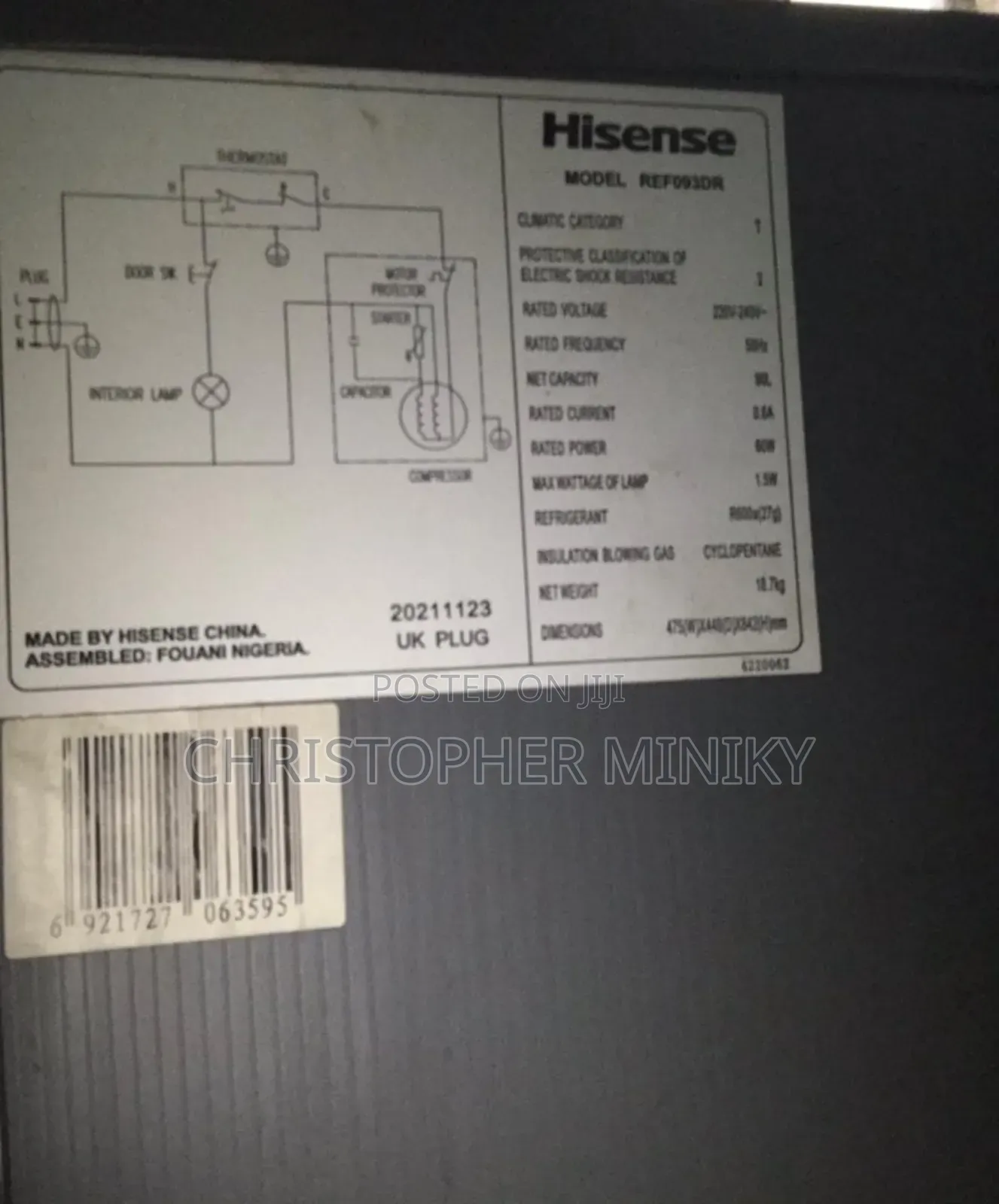 Hisense Fridge