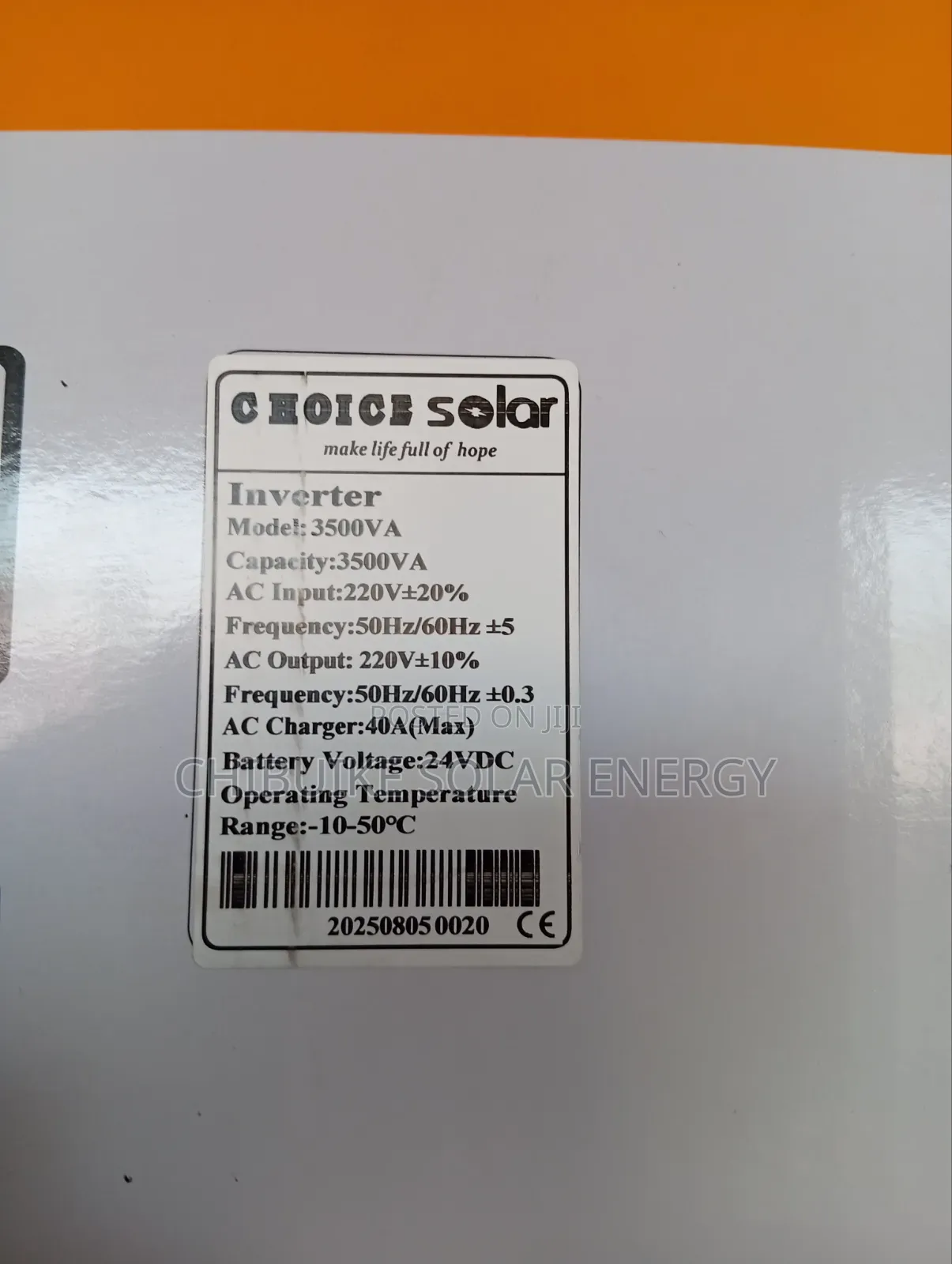 Cholce Solar Inverter 3.5kva/24v