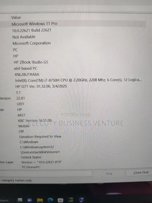 Laptop HP ZBook Studio G5 16GB Intel Core i7 SSD 512GB