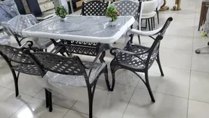 Outdoor Restaurant Bar Table With 6 Seater Chairs