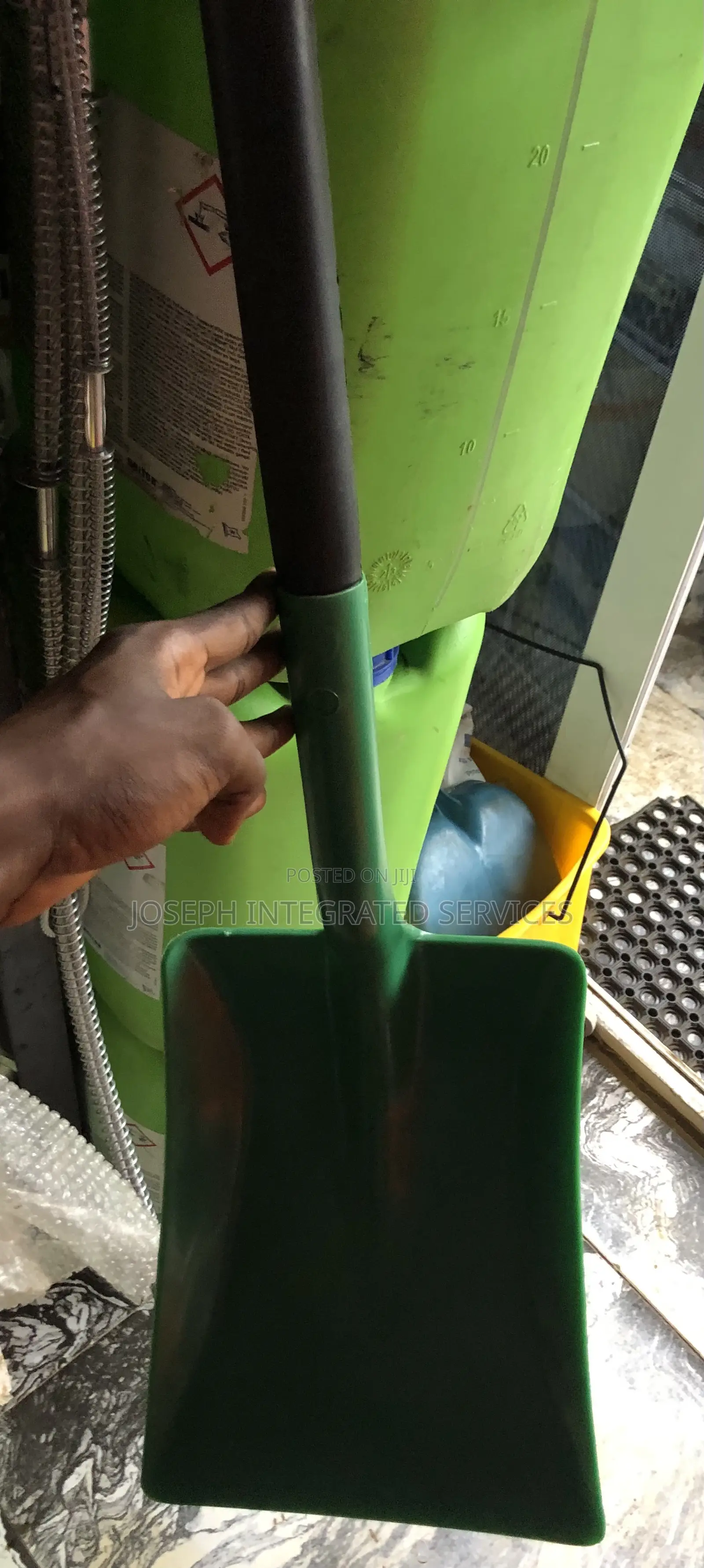 Green Plastic or Polypropylene Non-Sparking Shovel