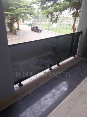 Balcony Glass Rail (Grey)