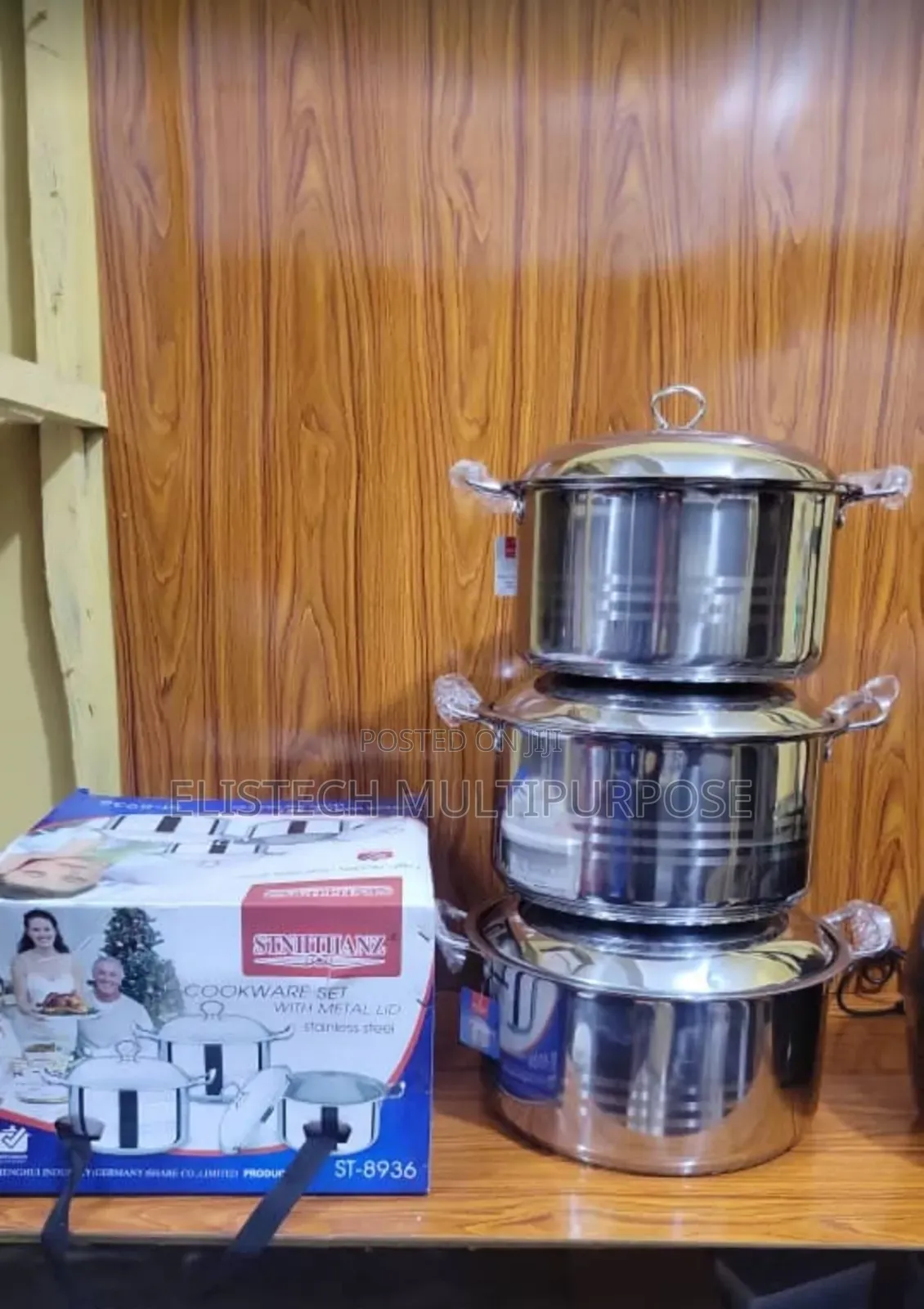 Premium 3-Piece Stainless Steel Induction Pot Set -