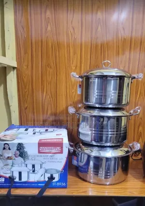 Premium 3-Piece Stainless Steel Induction Pot Set -
