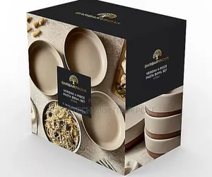 Barbary Oak Verona 4 Piece Pasta Bowl Set - Stone Ceramic Dishes