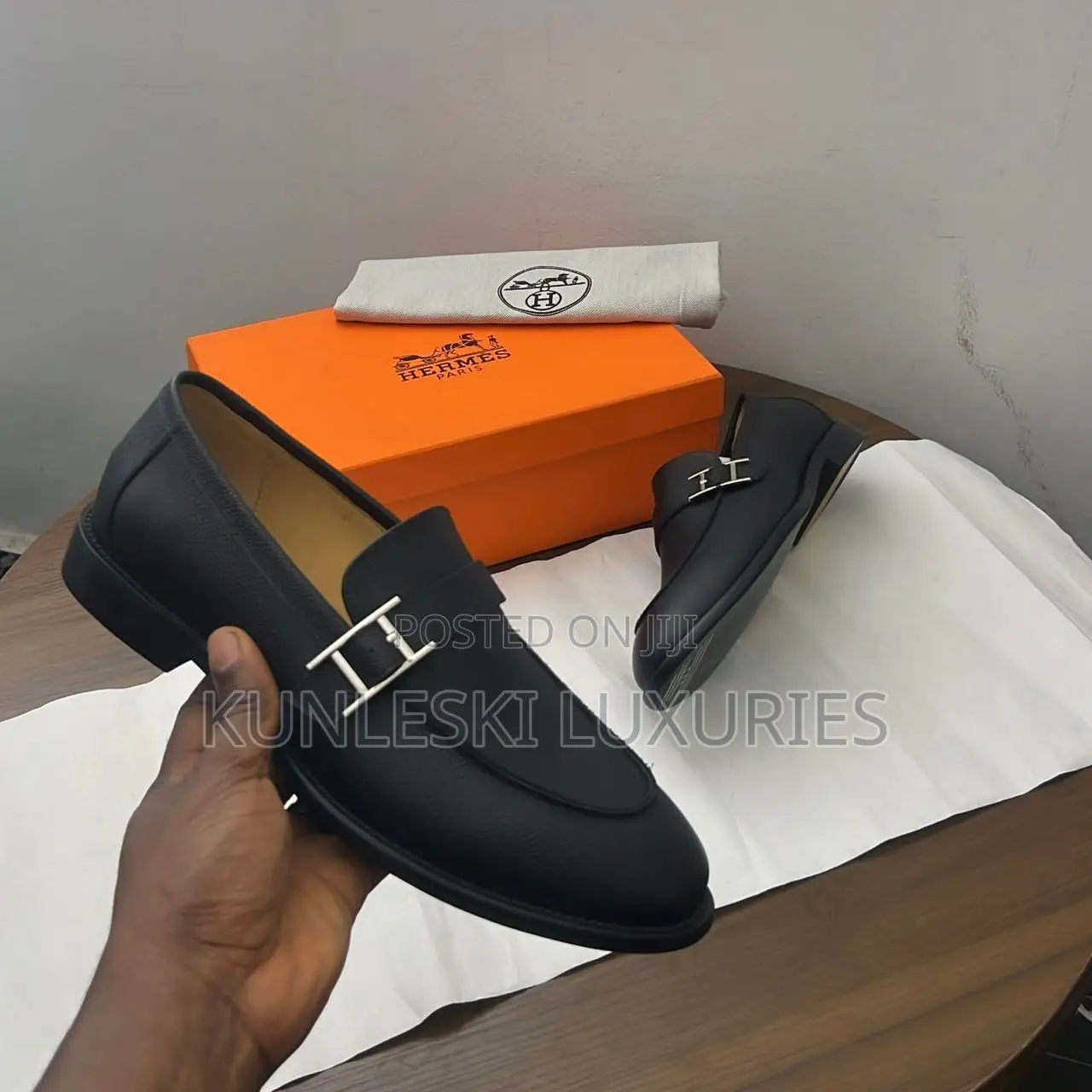 Original Hermes Leather Loafers