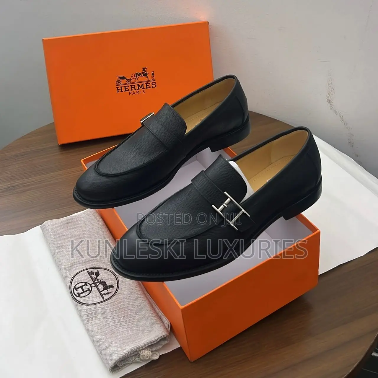 Original Hermes Leather Loafers