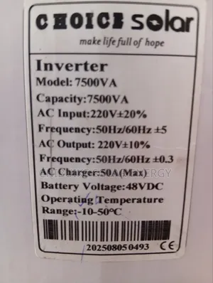 Cholce Solar Inverter 7.5kva48v