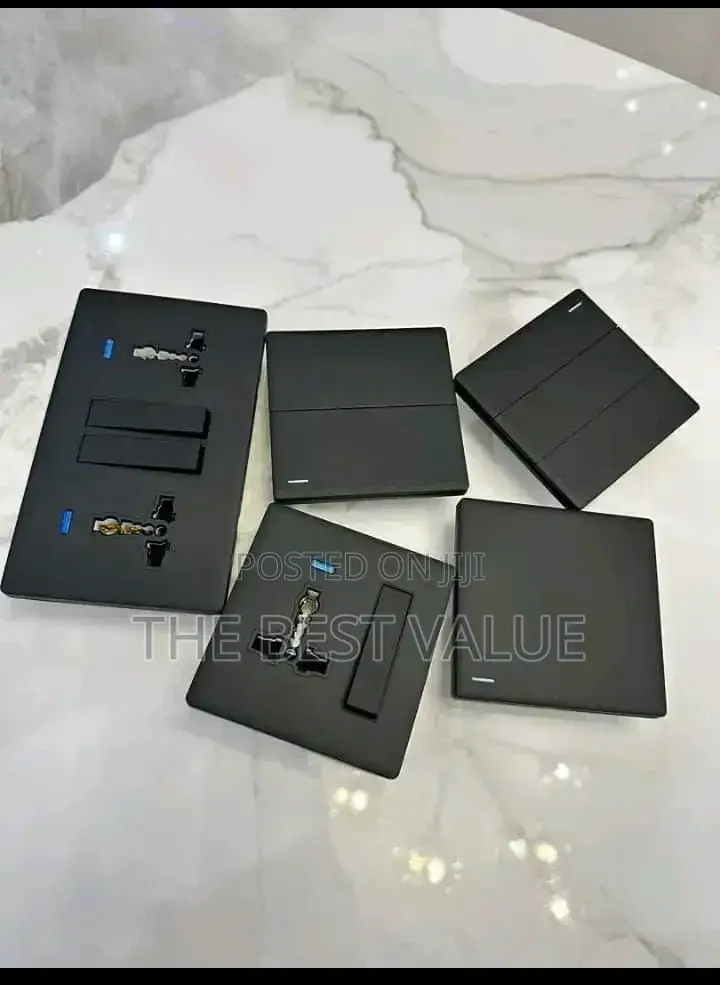 Brush Black Switches and Socket