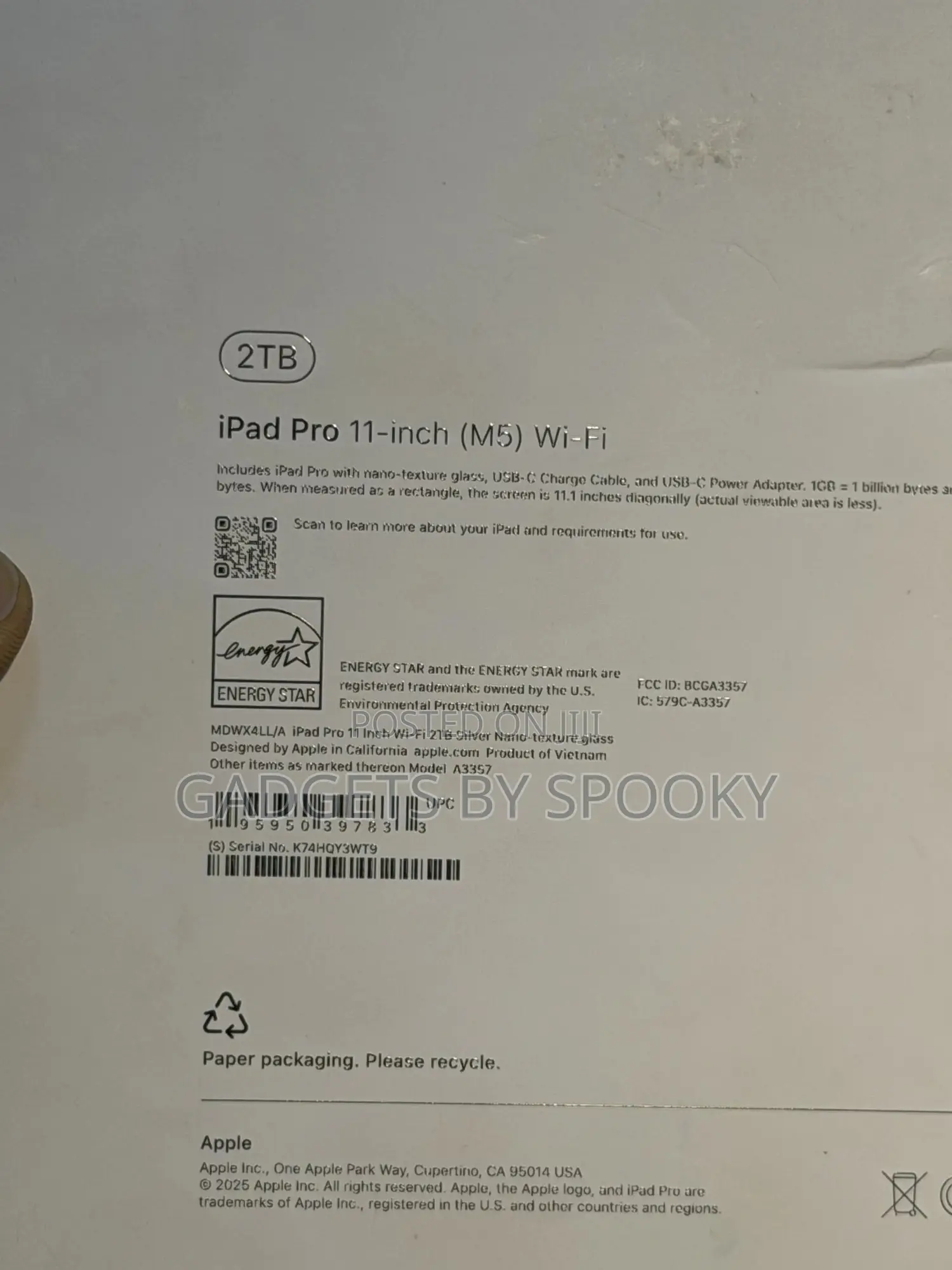 New Apple iPad Pro 11 (2025) 2 TB Silver