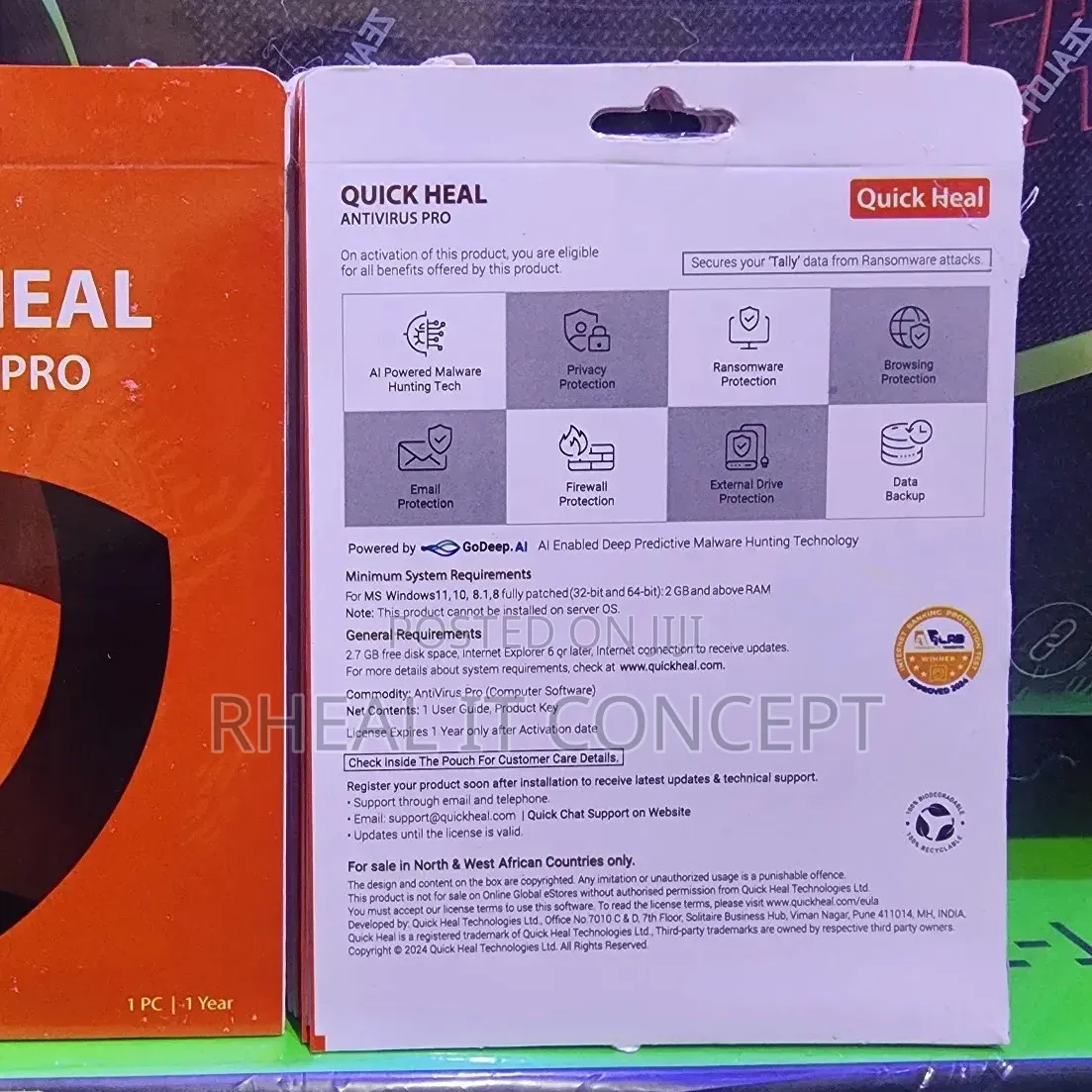 Quick Heal Anti-virus Key 1user