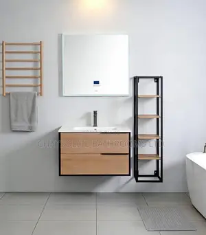 Brown / Bkack Vanity Set X Bluetooth Mirror