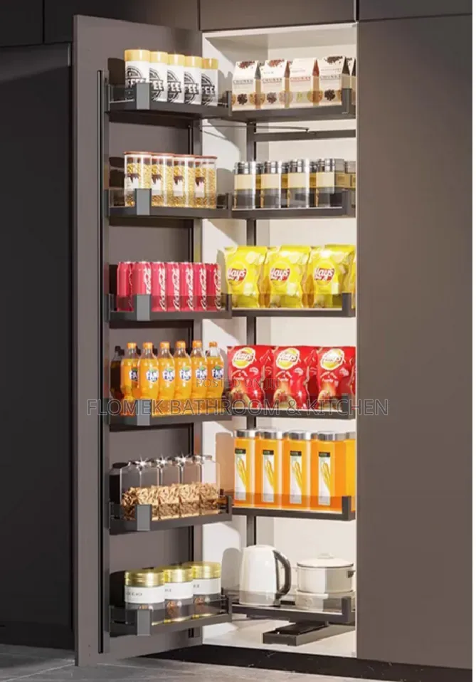 Elegant 6-Layer Glass Pantry Organizer – Class Meets Function
