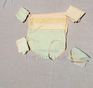 3- Piece- Seamless Ribbed Panties Set (Pastel Colors)