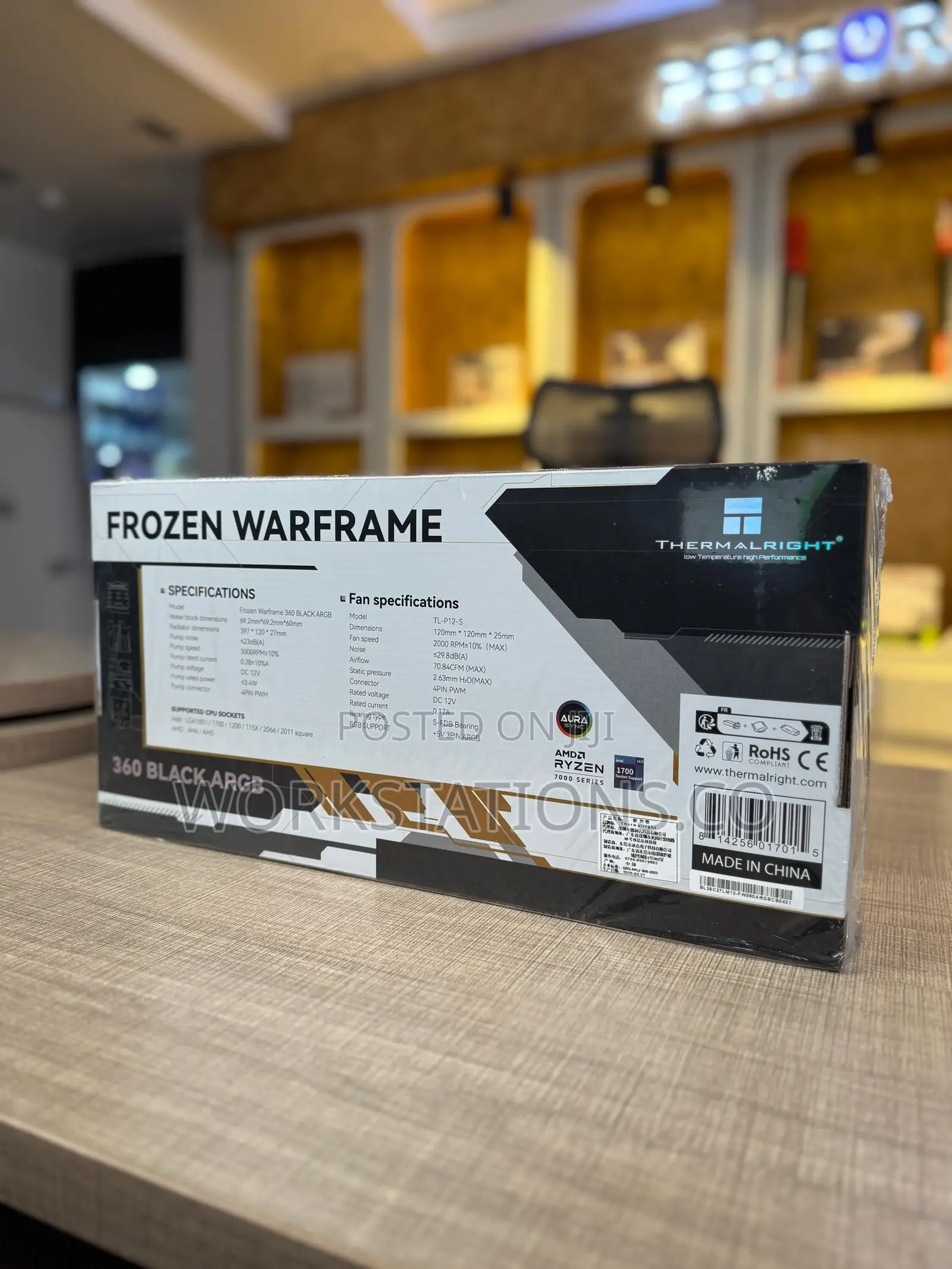 Thermal Right Aio Liquid Cooler Frozen Warframe 360 Black Argb
