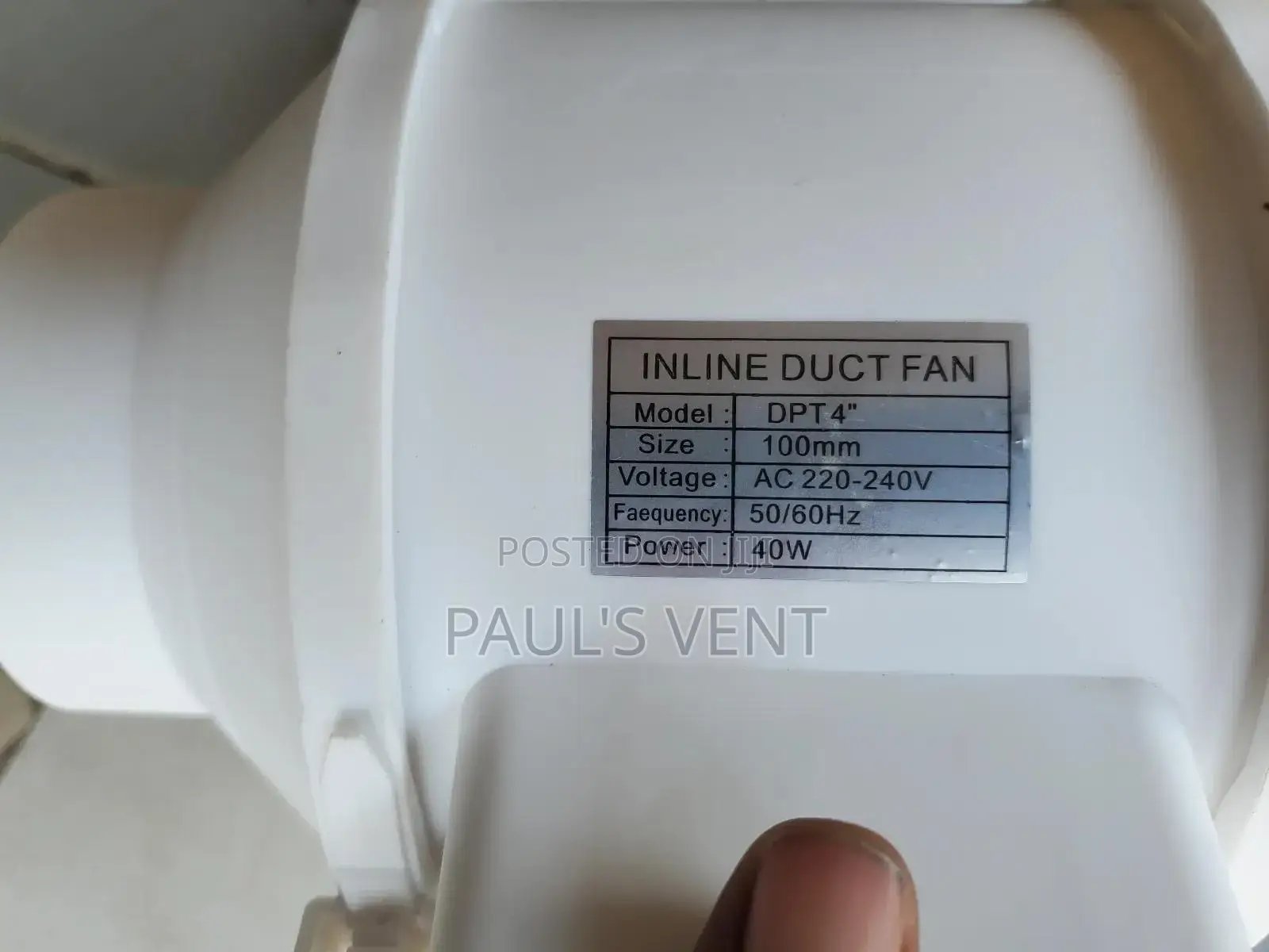 Inline Fan 4"