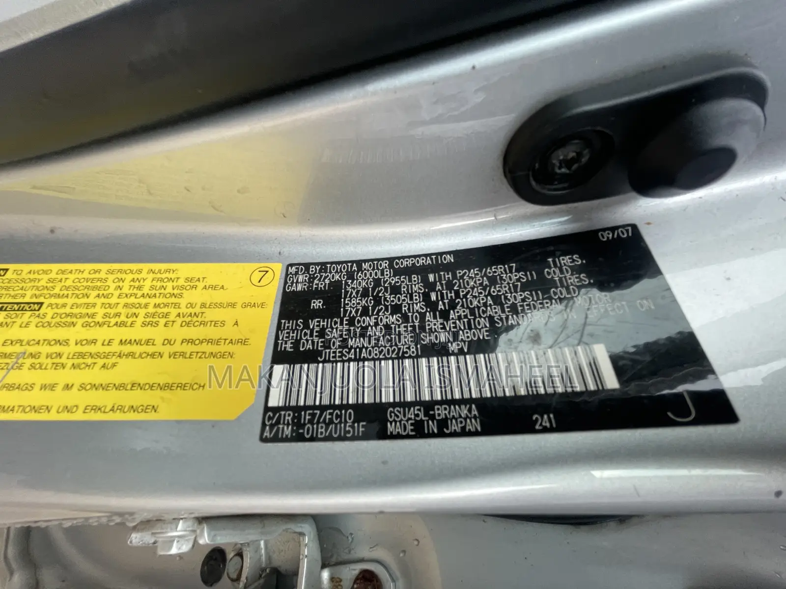 Toyota Highlander 2009 Silver
