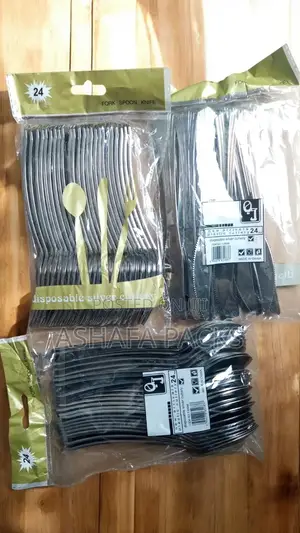 24 Plastic Cutlery Sets (Spoon,Fork,Knife)