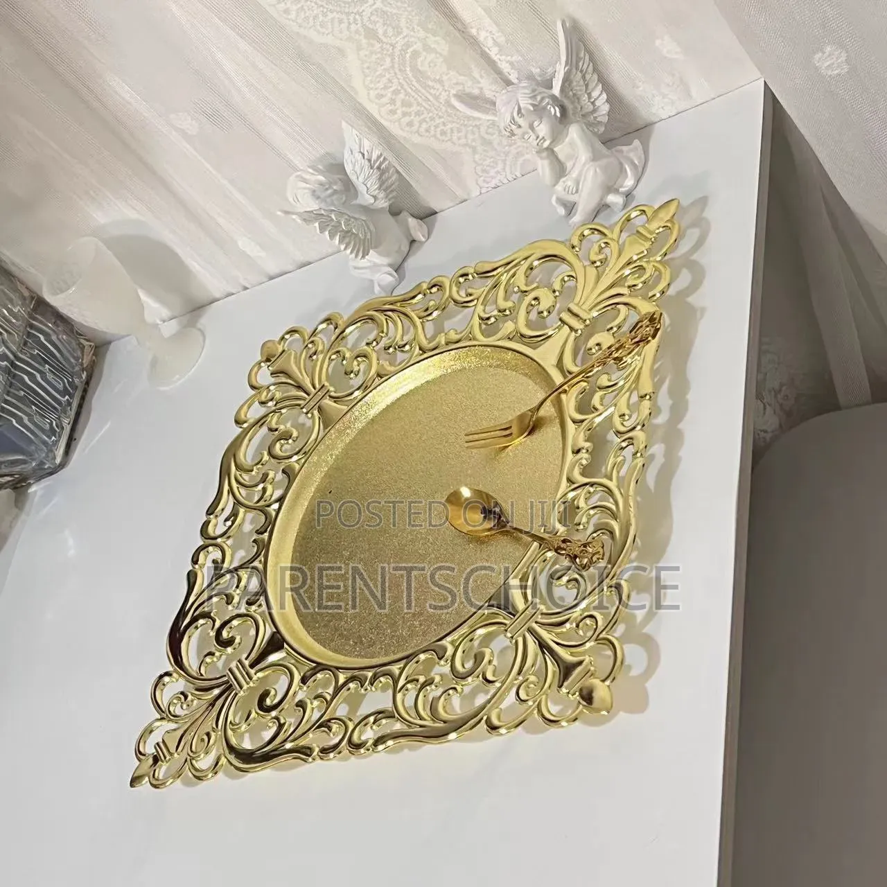 Wedding Decoration Serving Dishes Gold Square Charger Plate 50pcs