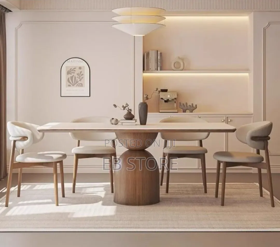 Nordic Minimalist Dining Table Set – Modern Elegance